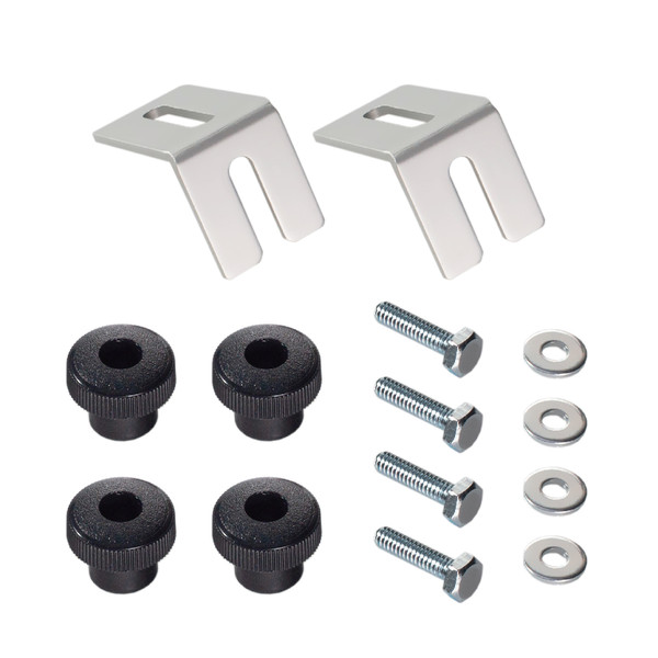 71334 Multi Track Brackets and Clamping Knob Hardware Kit with Hex Bolt Fasteners-2 PK