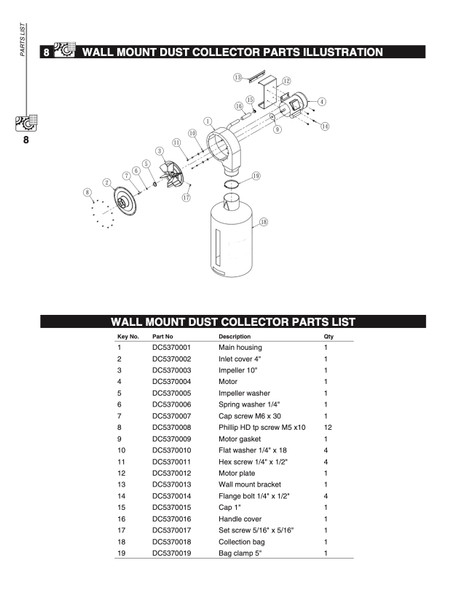 YDC5370MB Mounting Bracket Set (Key#12, 13, 14)