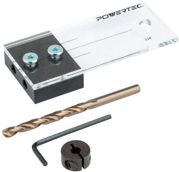 Dowel Drilling Jig Kit With Cobalt M35, 1/4", 3/8", 1/2"  | POWERTEC Woodworking Hardware Accessories Wholesaler02