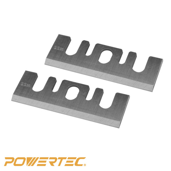 POWERTEC-HSS Planer Blades 3-1/4" for Hitachi P20SB, Set of 2?| POWERTEC-Planer Accessories01