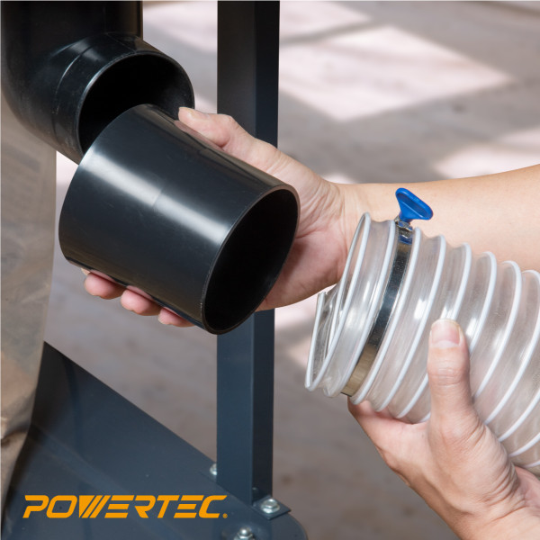 Wood Dust Collection Quick Disconnect 4"POWERTEC Wood Dust