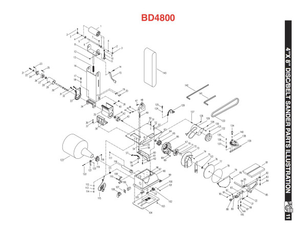 KEY#1 BD4800001  Idler Drum