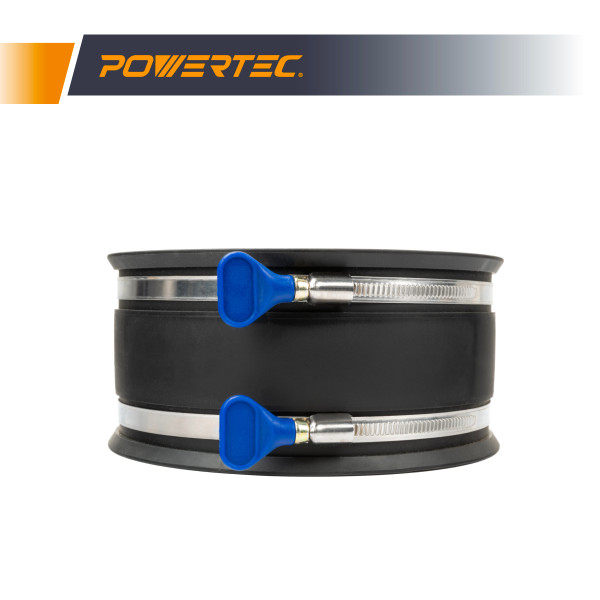Flex Cuff with Hose Clamps, 6 inch for Wood Dust CollectionPOWERTEC