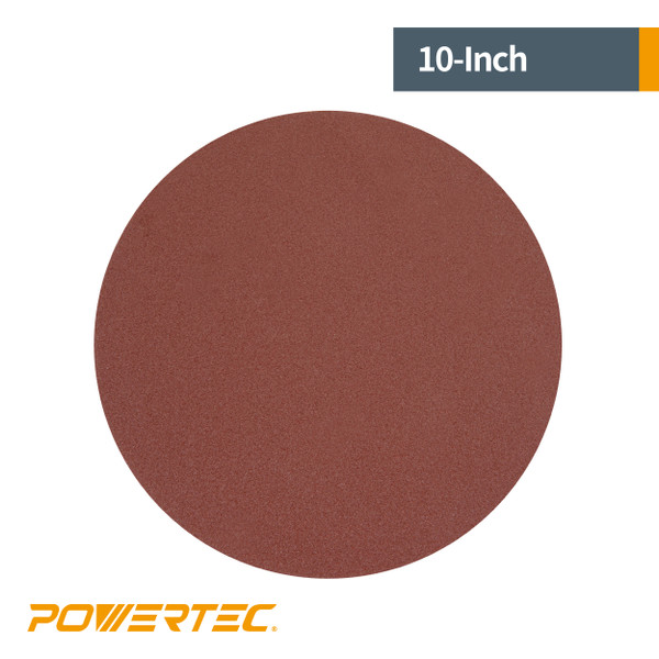 10" PSA 320 Grit A/O Adhesive Sanding Disc, 10 Pack  | POWERTEC Woodwork Sanding Abrasive Accessories Wholesaler03