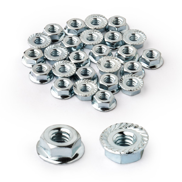 1/4"-20 Hex Serrated Flange Lock Nut-Inch series, 25 PK | POWERTEC Cabinet Hardware, Shelf Hardware Accessories Wholesaler01