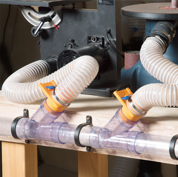 POWERTEC Dust Collection Fittings Network 21/2 Inch, w/ Reducer