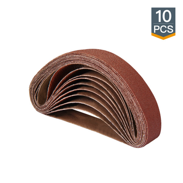 3/8" x 13" Aluminum Oxide Sanding Belt, 20 Pack Grit 40, 60, 80,120,150, 180, 240, 400 | POWERTEC Woodwork Sanding Abrasive Accessories Wholesaler01