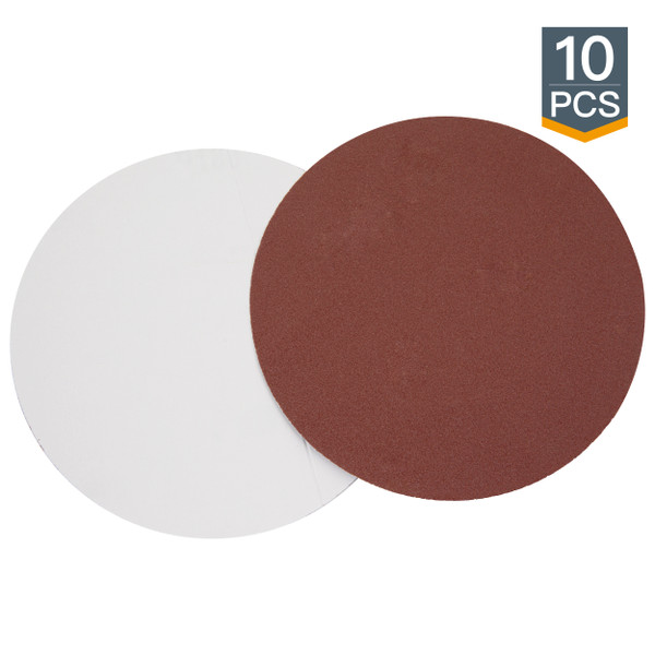 9" Aluminum Oxide Sanding Disc, 20 Pack, Grit 60, 80,120, 180, 240 | POWERTEC Woodwork Sanding Abrasive Accessories Wholesaler01