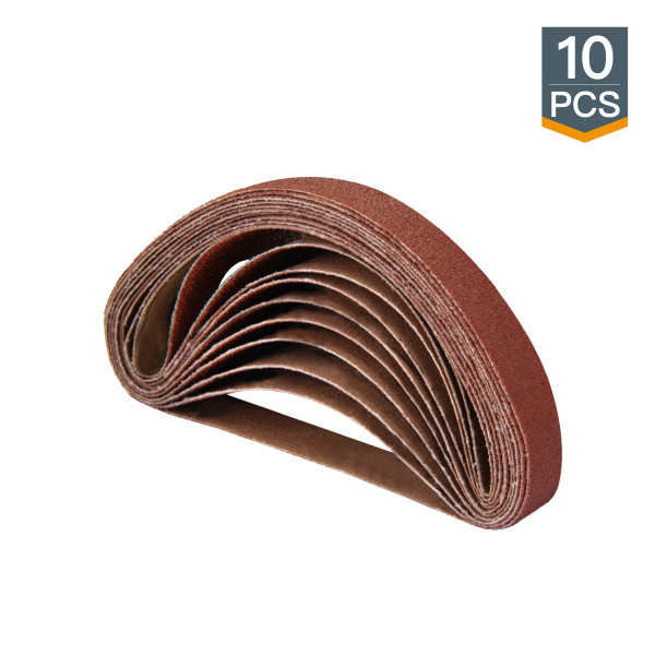 412104 1-1/8" x 21" Aluminum Oxide Sanding Belt-10 pcs