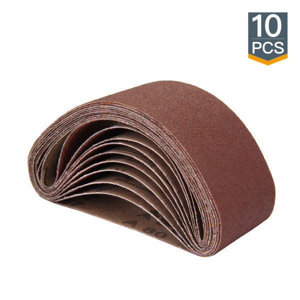 2-1/2" x 14" Aluminum Oxide Sanding Belt-10 pcs Grit 40, 60, 80,120, 180 | POWERTEC Woodwork Sanding Abrasive Accessories Wholesaler01