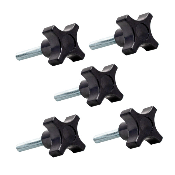 4-Point Stud/Screw Knob 1/4"-20, 1", 2" long | POWERTEC Cabinet Hardware, Shelf Hardware Accessories Wholesaler01