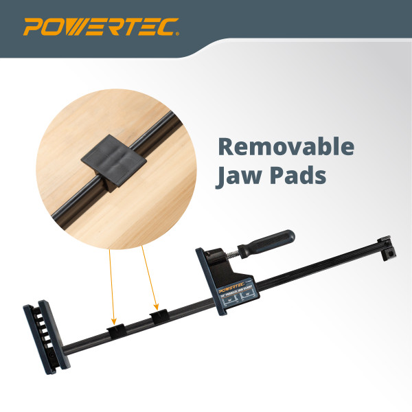 Parallel Clamps | Jaw Bar Clamp Spreader 24", 40"- 2 PK | POWERTEC Woodworking Accessories Wholesaler01