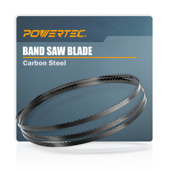 POWERTEC 72 Inch Bandsaw Blades, 1/2" x 6 TPI Band Saw Blades for Wen 3962 and Delta 28-140 10" Band Saw for Woodworking, Replacement for Wen BB7250 Woodcutting Bandsaw Blade, 1 Pack (13312)