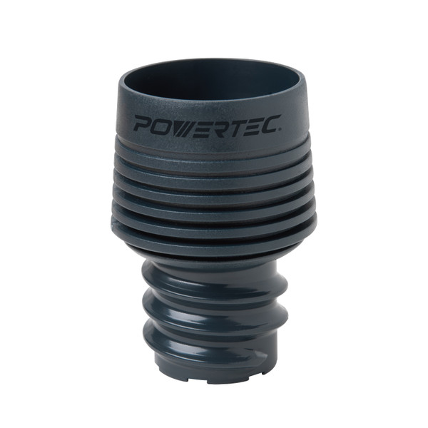 POWERTEC 70408 Threaded Coupler Adapter for POWERTEC Power Tool Vacuum Hose Kit, Tapered Reducer for 2-1/2" to 2-1/4" ID Dust Hose/Port to 1" OD or 1-1/2" ID Hose, Connecting Shop Vacuum & Table Saw