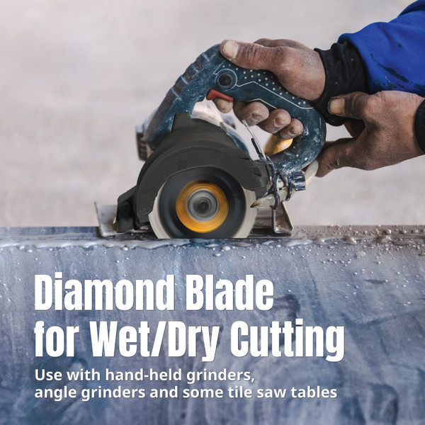 AOQIVIS 3-Inch Diamond Tile Blades 2-Pack - Continuous Rim For Angle Grinder Cutting