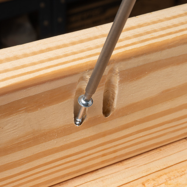 POWERTEC square drive zinc-plated pocket hole screws application project install