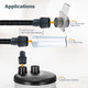 POWERTEC 70356 Dust Collection Hose Kit - Includes Hose, 2 Fittings & 1 Quick Connector, Universal Fit