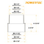 Reducer 5" to 4" for Hose, Pipe Connection, Saw Dust Collection System | POWERTEC Saw Dust Collection Accessories Wholesaler03