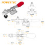 Horizontal Quick-Release Toggle Clamp, 60 lbs Capacity, 201, 4 Pack | POWERTEC Woodworking Accessories Wholesaler02