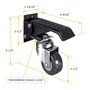 Workbench Caster Kit with Multi-Mounting Options, Pack of 4 | POWERTEC Caster, Roller Wholesaler, High Quality with Best Price04