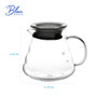 Blue Brew BB1008 Borosilicate Glass Coffee Server, 600 ml
