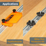 Dual Track Rail Aluminum Combo T-Track Miter Track 32" | POWERTEC Woodwork T-Track Accessories Wholesaler06