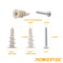 Self Drilling Drywall Anchors with Screw Kit-100 Pack | POWERTEC - Amazon Top Rating Woodworking Hardware Supplies Wholesaler02