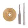 71333 Router Bit Solid Brass Inlay Kit - POWERTEC Woodworking Tools & Accessories
