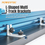 Drill Press Table 14 x 24" w/Complete Aluminum Multi T-Track Fence System | POWERTEC Woodwork Drilling Tools & Accessories04