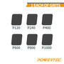 POWERTEC-4" x 36" Silicon Carbide Sanding Belts, Assorted 1 Each of 120/240/400/600/800/1000, 6PK02