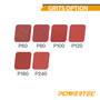 5" Aluminum Oxide Sanding Disc, 20 Pack, Grit 60, 80,120, 180, 240 | POWERTEC Woodwork Sanding Abrasive Accessories Wholesaler05