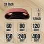 110008 4" x 24" A/O Sanding Belts, Grits Assortment, 18PK - POWERTEC Woodworking Tools & Accessories