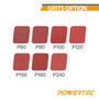 8" Aluminum Oxide Sanding Disc, 20 Pack, Grit 60, 80,120, 180, 240 | POWERTEC Woodwork Sanding Abrasive Accessories Wholesaler04