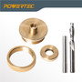 71729 Solid Brass Inlay Set, 1/4" D, 3/4" Cutting Length, 1/4 Shank, 2-1/2 Overall Length - POWERTEC Woodworking Tools & Accessories-02