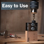 71716 Dowel Drilling Jig with laser cut witness mark, included depth scale, Cobalt M-35 Drill Bit and Split Ring Stop Collar, 3/8-Inch