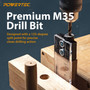 71717 Dowel Drilling Jig, Cobalt M-35 Drill Bit and Split Ring Stop Collar, 1/2-Inch