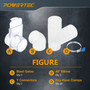 POWERTEC 2-1/2 Inch Dust Collection Fittings Kit with Clear Connectors, Blast Gates and Stainless Steel Hose Clamps for 3 Machine Setup, Dust Collection System for Dust Collection Hose (70374)-02