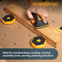 POWERTEC T Track & Work Bench Positioning Plus Work Grippers and Finishing Cone Fits 3/4" Bench Dog Hole, Bench Dog Cookies for Sanding, Routing, Finishing & Painting, 4PK (71820)