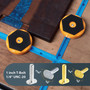 POWERTEC T Track & Work Bench Positioning Plus Work Grippers and Finishing Cone Fits 3/4" Bench Dog Hole, Bench Dog Cookies for Sanding, Routing, Finishing & Painting, 4PK (71820)