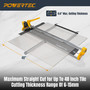POWERTEC PRO 48" Manual Tile Cutter with Green Laser Guide - Cuts Ceramic, Porcelain & Glass, Large Format Tile Cutting, Aluminum Base (71980)