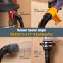POWERTEC Power Tool Vacuum Hose Kit with 10' Hose, 4 Shop Vacuum Adapters & 2-1/2" to 2-1/4" Reducer for Table Saw, Miter Saw, Palm Sander, Orbital Sanders and Woodworking Power Tools (70376)