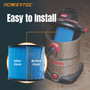 POWERTEC Cartridge Filters, for Shop Vac Replacement Filters 90304, 90333, 90340, 90350, Fits Shop-Vac Most 5 Gallon and Above Wet/Dry Vacuum Cleaners, 1PK (75082)
