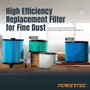 POWERTEC Cartridge Filters, for Shop Vac Replacement Filters 90304, 90333, 90340, 90350, Fits Shop-Vac Most 5 Gallon and Above Wet/Dry Vacuum Cleaners, 1PK (75082)