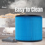 POWERTEC Cartridge Filters, for Shop Vac Replacement Filters 90304, 90333, 90340, 90350, Fits Shop-Vac Most 5 Gallon and Above Wet/Dry Vacuum Cleaners, 1PK (75082)