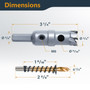 POWERTEC 3/4" Carbide Hole Saw for Soft & Hard Metal | Tungsten Carbide Tipped Hole Cutter Set with Titanium-Plated Pilot Drill Bit for Metal, Stainless Steel, Iron, Wood, Plastic - 1PK (14903)