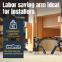 POWERTEC 71912 Labor Saving Arm Jack 2 Pack-220 lbs Heavy Duty Furniture Lifter, 10" Adjustable Height, for Cabinets, Doors, Appliances, Installation & Home Improvement, Silver, Black
