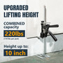 POWERTEC 71912 Labor Saving Arm Jack 2 Pack-220 lbs Heavy Duty Furniture Lifter, 10" Adjustable Height, for Cabinets, Doors, Appliances, Installation & Home Improvement, Silver, BlackPOWERTEC 71912 Labor Saving Arm Jack 2 Pack-220 lbs Heavy Duty Furniture Lifter, 10" Adjustable Height, for Cabinets, Doors, Appliances, Installation & Home Improvement, Silver, Black
