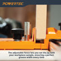 POWERTEC Router Dado Jig for Precision Dado Cuts | Adjustable Fence, Built-In Dust Collection | Compatible with POWERTEC & Most Major Brand Guide Rails, Edge Clamps, and Routers (71923)03