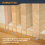 POWERTEC Router Dado Jig for Precision Dado Cuts | Adjustable Fence, Built-In Dust Collection | Compatible with POWERTEC & Most Major Brand Guide Rails, Edge Clamps, and Routers (71923)02