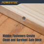 POWERTEC Edge Deck Screw Jig with 3 Board Spacing Options, and T15 Torx Bit, Hidden Fastener Deck Tool for Wood & Composite Decking (72184)-03